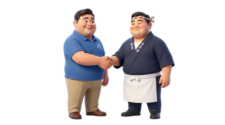 お届け先との握手